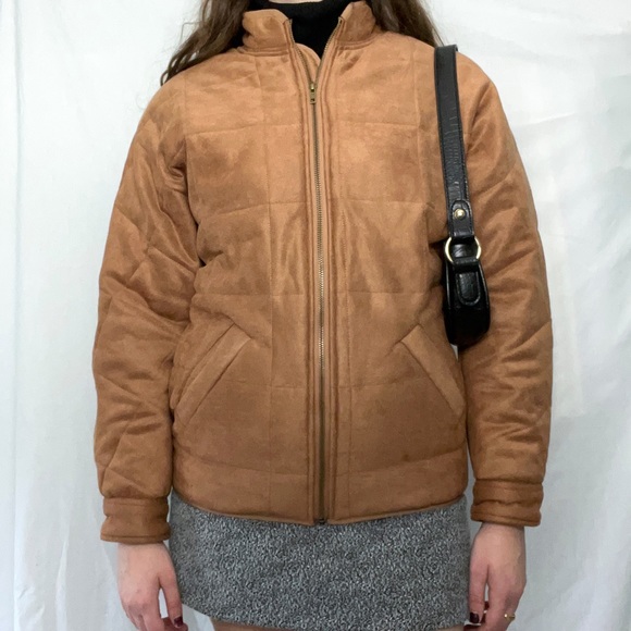 Chestnut Brown Puffer Bomber Jacket 💋🤍 - Picture 3 of 5